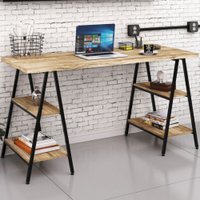 Mesa para Escritório Win 4 Prateleiras Carvalho - Pnr Móveis