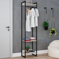 Closet Fine 3 Prateleiras Snow/Preto - Pnr Móveis