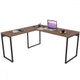 Mesa para Escritório de Canto em L Win Nogal - Pnr Móveis