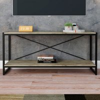Rack para TV Até 50 Polegadas Leader 1 Prateleira Carvalho/Preto - Pnr Móveis