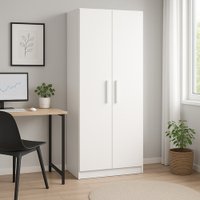 Armário Multiuso Organizador para Escritório ou Lavanderia 4 Prateleiras Belém Branco Notável