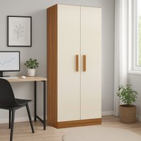 Armário Multiuso Organizador para Escritório ou Lavanderia 4 Prateleiras Belem Madeirado / Off White