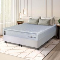 Conjunto Box Branco Luanda Branco Espuma D28 King 193x203x62 - King House