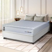 Conjunto Box Baú Branco Luanda Branco Espuma D28 Casal 138x188x69 - King House