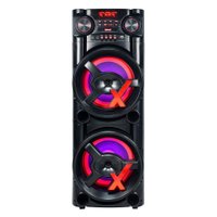 Caixa De Som NewX 1900W Led Bluetooth USB SD Bivolt Preto ACA 1900 - Amvox