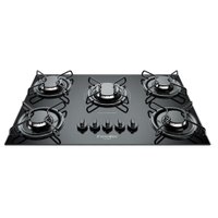 Cooktop Esmaltec 5 Bocas Super Chama Gourmet Preto - Bivolt