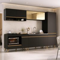 Cozinha Modulada Completa 287cm 5 Pçs com Balcão para Cooktop Veneza Multimóveis MP2271