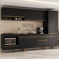 Cozinha Modulada Completa Compacta 5 Pçs com Balcão para Cooktop Veneza Multimóveis MP2266