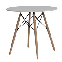 Mesa Branca De Jantar Cozinha Redonda Eiffel Para 6 Lugares 110cm