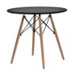 Mesa Preta De Jantar Cozinha Redonda Eiffel Para 6 Lugares 110cm