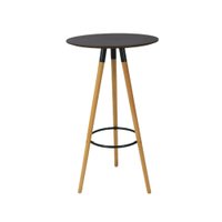 Mesa Redonda Bistrô Alta Charles Eames Eiffel Preta Para Café Eventos Area Gourmet