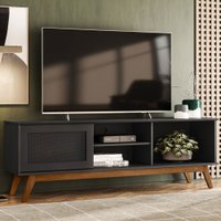 Rack para TV Até 60 Polegadas Vertigo 1 Porta Preto - Pnr Móveis