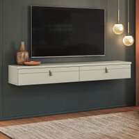 Rack para TV Até 55 Polegadas Nuke 2 Portas Off White/Bege - Pnr Móveis