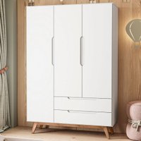 Guarda-Roupa Solteiro Vertigo 3 Portas 2 Gavetas Branco - Pnr Móveis