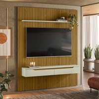 Painel para TV Até 65 Polegadas Nuke 2 Portas Cedro/Off White - Pnr Móveis