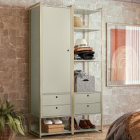 Closet Industrial Anubis 1 Porta 4 Gavetas Off White 17521 - Pnr Móveis
