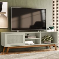 Rack para TV Até 60 Polegadas Vertigo 1 Porta Off White - Pnr Móveis - Bege