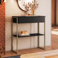 Aparador Industrial Anubis 2 Gavetas Preto - Pnr Móveis