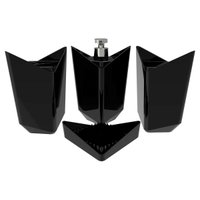 Kit Banheiro Prisma Crippa Com 4 Peças (Porta Escova, Porta Sabonete Líquido, Porta Algodão E Saboneteira)  - Preto