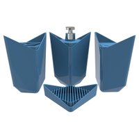 Kit Banheiro Prisma Crippa Com 4 Peças (Porta Escova, Porta Sabonete Líquido, Porta Algodão E Saboneteira)  - Madrugada
