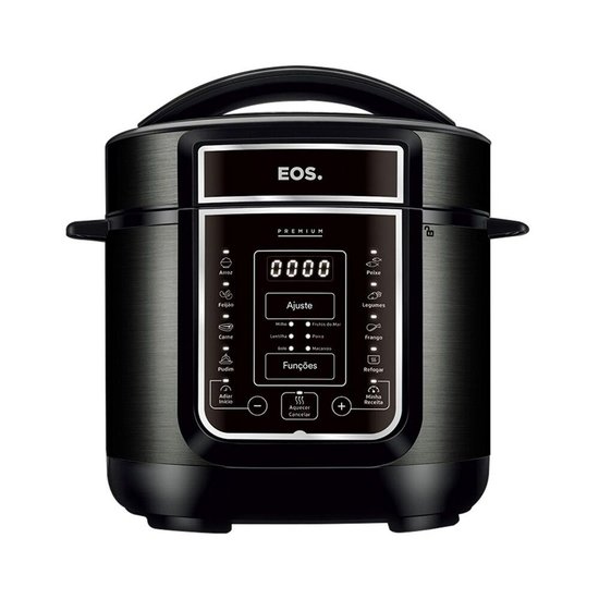 Panela de Pressão Elétrica 5 Litros EOS Multicooker Digital Inox Preto EPP50DP 220V