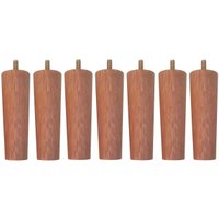 Conjunto Com 7 Pés Fixo para Cama Box Casal para Moveis Box Solteiro 13cm Dimader Mel
