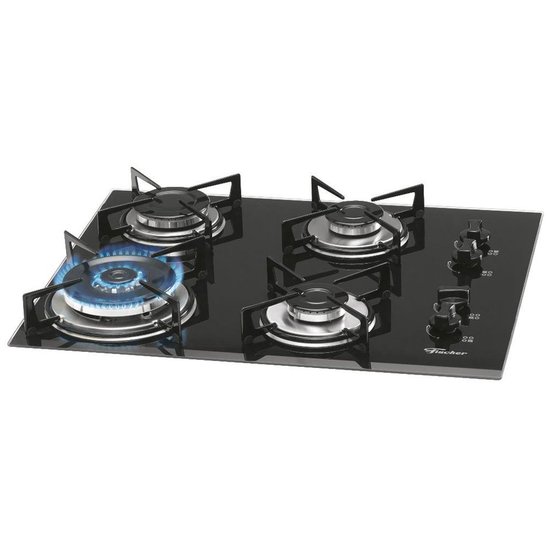 Cooktop a G&aacute;s 4 bocas Tripla Chama Mesa Fischer