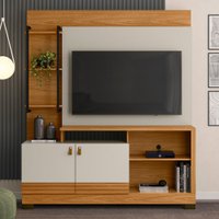Estante para TV Até 50 Polegadas Barreto Nature/Off White - Pnr Móveis