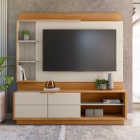 Estante para TV Até 60 Polegadas Ohio 2 Portas Nature/Off White - Pnr Móveis