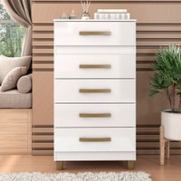 Cômoda Malta 5 Gavetas Branco - Fellicci
