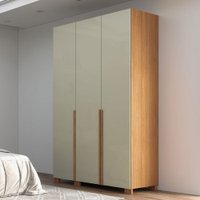 Guarda-Roupa Solteiro 3 Portas 2 Gavetas W203 Freijó/Off White - Pradel