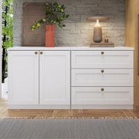 Cômoda Infinity 2 Portas 3 Gavetas 100% Mdf Branco Fosco - Genialflex