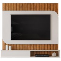 Painel Para Tv 65 Pol 1 Porta 150 cm Tom Freijo Off White Dj Moveis
