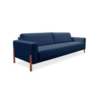 Sofá 3 Lugares Laura Linho Azul 210 cm