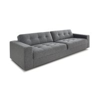 Sofá 3 Lugares Lucca Linho Cinza 210 cm