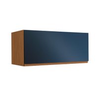 Armário Aéreo Valence 1 Porta Canela e Azul 80 cm