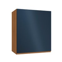 Armário Aéreo Valence 1 Porta Canela e Azul 60 cm
