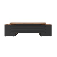 Mesa de Escritório Elara 2 PT 4 GV Nogal e Preta