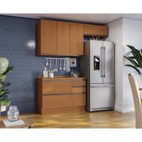 Cozinha Compacta Valence 4 Portas 4 Gavetas Canela