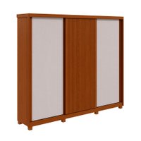 Guarda-Roupa Casal Ollie com Pés 3 Portas 6 Gavetas Frassino e Off White