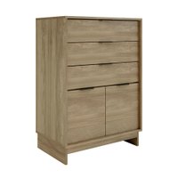 Cômoda Bergen 2 Portas 3 Gavetas Noce