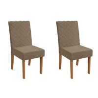 Conjunto com 2 Cadeiras Verbena Bouclé Fendi e Canela