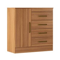 Cômoda Montevidéu 1 Porta 4 Gavetas Amêndoa