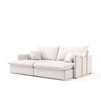 Sofá Retrátil Sem Caixa 3 Lugares Solomons Linho Cru 230 cm
