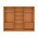 Guarda-Roupa Casal com Espelho Ollie com Pés 3 Portas 6 Gavetas Amêndoa