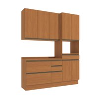 Cozinha Compacta Valence 8 Portas 5 Gavetas Canela