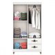 Guarda-Roupa Solteiro Dória 4 Portas 2 Gavetas Branco - Pnr Móveis