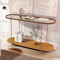 Aparador Alamanda com Espelho Castanho/Nature/Bronze - Jb Bechara