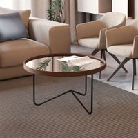 Mesa de Centro Alamanda com Espelho Castanho/Preto - Jb Bechara