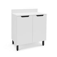 Balcão de Cozinha Meena com Tampo 2 Portas Branco
